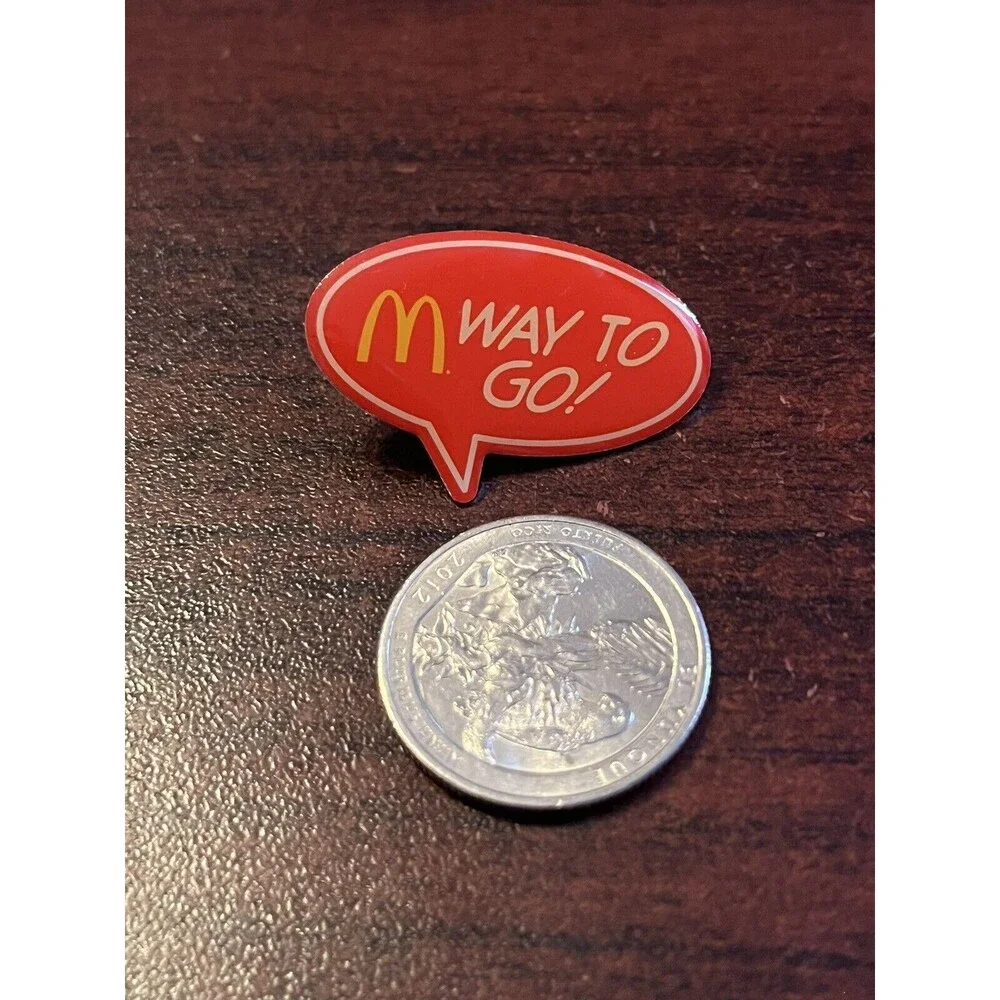 McDonald’s “Way To Go!” Speech‎ Bubble Employee Lapel Hat Pin